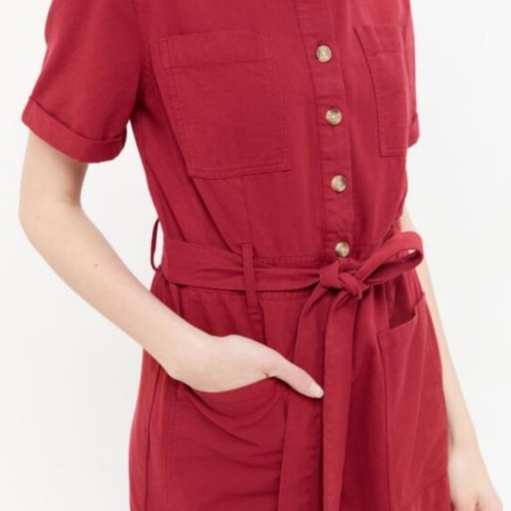 Urban Outfitters Carmen Romper - Red- Medium